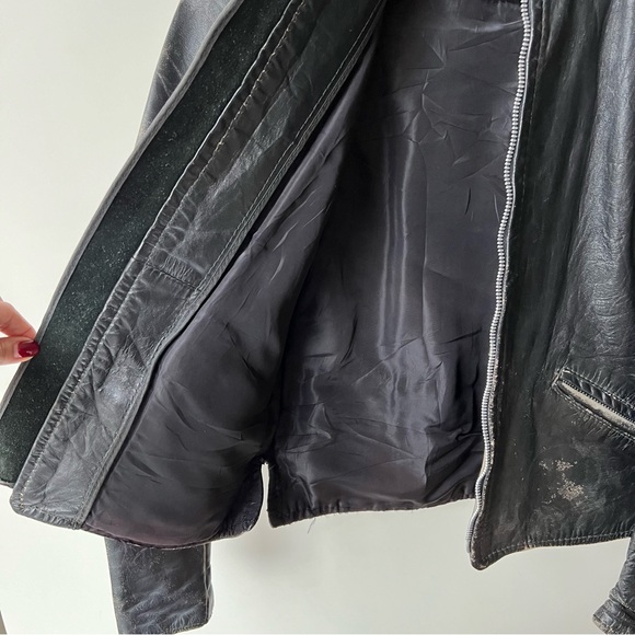 Vintage Brooks Leather Motorcycle Jacket - Picture 8 of 15